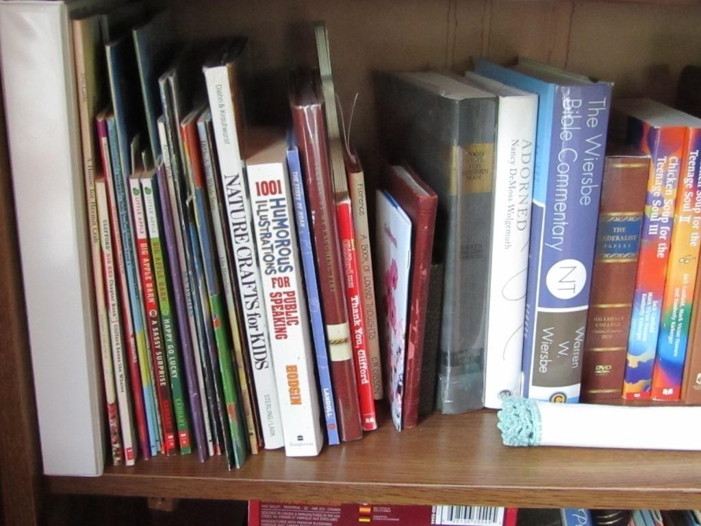 Contents of Shelf #1 of Bookcase