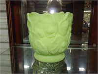 Fenton Green Satin Glass 5.5" Bowl
