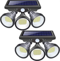 NEW $50 2PK LED Solar Flood Lights w/Motion Sensor