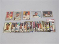 20 DIFFERENT 1952 TOPPS OFF-GRADE BASEBALL CARDS: