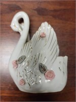Antique swan pot