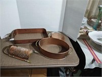 Copper casserole dish holders, rectangle is