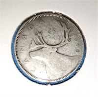 1948 Silver Canada 25 cents