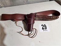 Leather Holster Belt W/Colt 45 Ammo