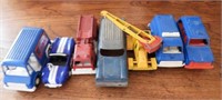 Qty of vintage toy cars and trucks