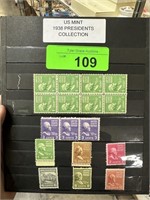 US MINT 1936 PRESIDENTS STAMP COLLECTION
