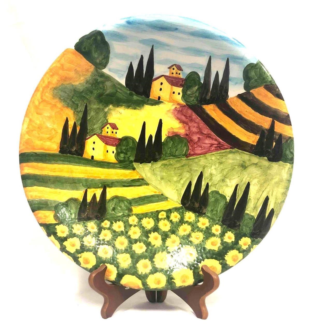 Handmade Ceramic Pottery Plate Art By Cheba Firenz