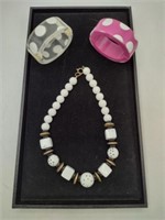 Vintage Bakelite Style Necklace & Bracelets