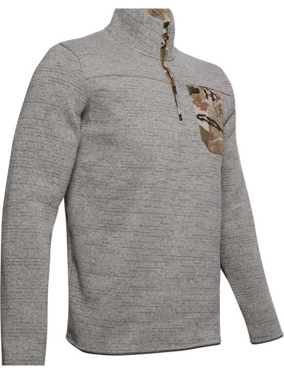 Under Armour Large Charcoal Henley 2.0 Long Sleeve