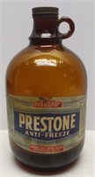 Vintage 1 Gallon Prestone Anti-Freeze Glass Jug