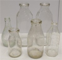 Vintage Glass Dixie Milk Bottles & More
