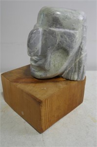 Mounted Stone Carving Signed By Artist