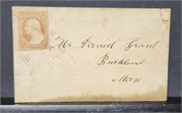 1851-1857 Envelope with 3c stamp