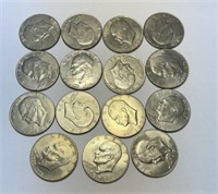 Set of 15 Eisenhower Dollars