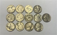 Set of 13 Jefferson Nickels