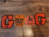 LOCAL JOHNSTOWN BHEAM SCHOOL PATCHES AND LETTERS
