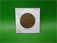 1938 British One Penny Coin