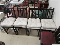 DK. PINE PADDED DINING ROOM CHAIRS