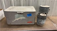 Vintage Cronco cooler, ice cream maker and double