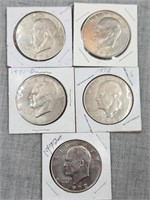 5- Ike (Eisenhower) Dollars, various dates
