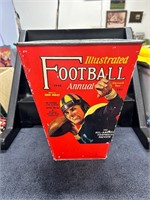 Vintage Metal Trash Can-1940 Illustrated Football