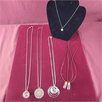 Group of Chain Necklaces with Charms