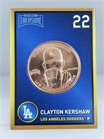 1 oz .999 Copper Clayton Kershaw