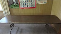 30" x 8 ft folding table (no contents)