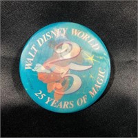 Disney Button Pin 25 Years Fantasia Mickey