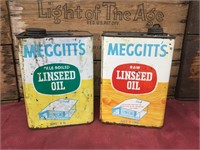 2 x Meggitts Linseed Oil 9lb Tins
