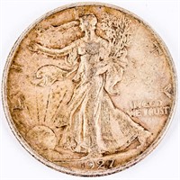 Coin 1927-S Liberty Walking Silver Half-Dollar XF