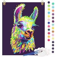 Paint by Number Alpaca