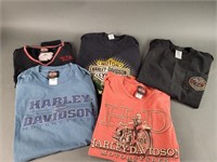 Lot of 5 Vintage Harley Davidson Shirts