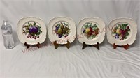 Vintage Fruit Plates Signed M. Langbroek - 4