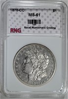 1878-CC MORGAN DOLLAR RNG CH BU