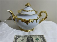 Bavaria Gold & White Teapot