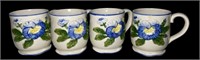 Vintage Hand-painted Pansy Mugs