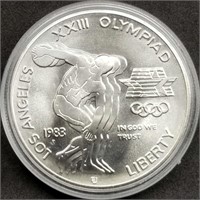 1983-P US Olympics Silver Dollar BU in Capsule