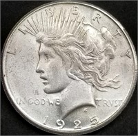 1925-S Peace Silver Dollar BU from High Grade Set