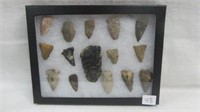 15 Framed Assorted Points and Blades