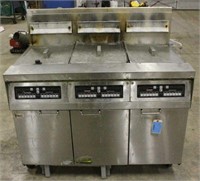 FRY MASTER FRYER 3-BANK UNIT GAS FUELED, WITH