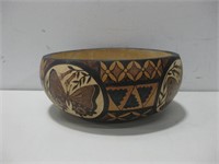 7.25"x 3.5" Carved Gourd Bowl