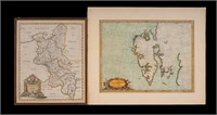 Two Antique Maps of Buckingham Shire & Spitsbergen
