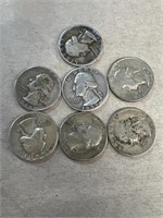 (7) silver quarters