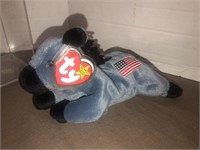 TY Beanie Baby Lefty with case