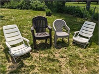 Assorted Plastic Patio/Outdoor Chairs