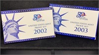 2002-S, 2003-S US Proof Sets