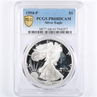 1994-P Proof Silver Eagle PCGS PR68 DCAM