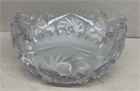 Pressed glass fruit bowl
