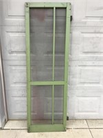Painted Green Wood Screen Door